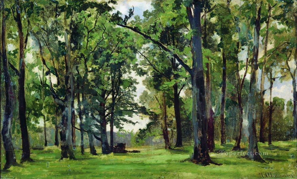 oaks 1 classical landscape Ivan Ivanovich Oil Paintings